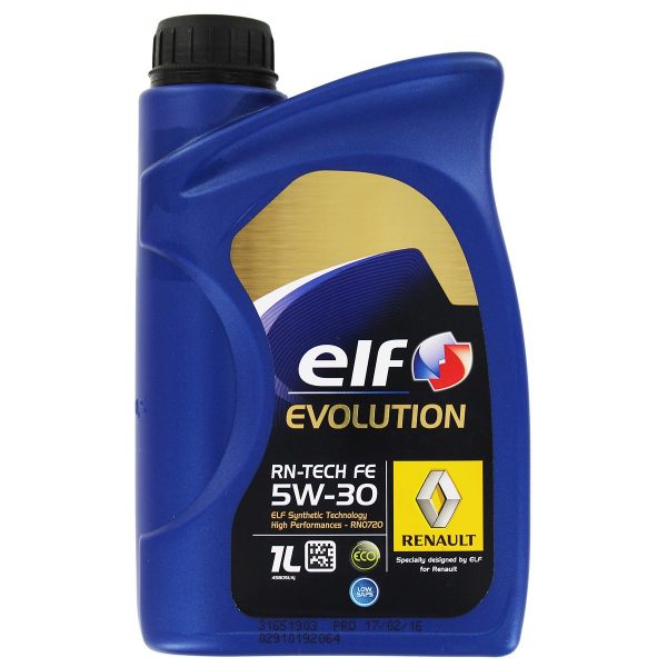 OLIO ELF EVOLUTION RN TECH FE 5W30 4L